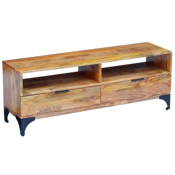 vidaXL Meuble TV bois de manguier 120x35x45 cm