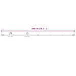 vidaXL Kit de quincaillerie de porte coulissante 200 cm Acier Blanc