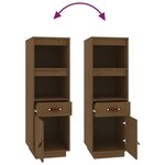 vidaXL Buffet haut Marron miel 34x40x108 5 cm Bois massif de pin