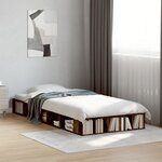 vidaXL Cadre de lit sans matelas chêne fumé 75x190 cm