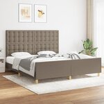 vidaXL Cadre de lit sans matelas taupe tissu