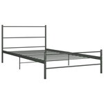 vidaXL Cadre de lit sans matelas gris métal 100x200 cm