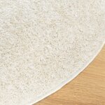 vidaXL Tapis ISTAN à poils longs aspect brillant crème Ø 120 cm