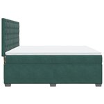 vidaXL Sommier à lattes de lit et matelas Vert foncé 200x200cm Velours