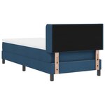 Lit à Ressorts vidaXL avec Matelas Bleu 100x200 cm Tissu
