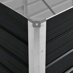 vidaXL Lit surélevé de jardin Anthracite 160x40x45 cm Acier galvanisé