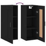 vidaXL Armoire murale noir 34 5x34x90 cm bois d'ingénierie