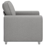 Fauteuil vidaXL Cloud Grey 59 cm en tissu