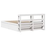 vidaXL Cadre de lit avec tête de lit blanc 140x200 cm bois pin massif