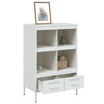 vidaXL Buffet haut blanc 68x39x101 5 cm acier laminé à froid