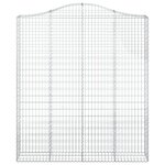 vidaXL Paniers à gabions arqués 6 Pièces 200x30x220/240 cm fer galvanisé
