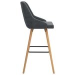 vidaXL Chaises de bar lot de 2 gris foncé velours