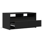 vidaXL Table basse avec lumières LED noir bois d'ingénierie