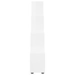 vidaXL Bibliothèque escalier Blanc brillant 142 cm Bois d'ingénierie