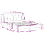 vidaXL Cadre de lit sans matelas gris 140x200 cm similicuir