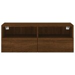 vidaXL Meuble TV mural chêne marron 80x30x30 cm bois d'ingénierie