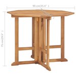 vidaXL Ensemble à manger d'extérieur pliable 5 Pièces Bois solide de teck