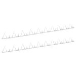 vidaXL Piquets muraux 2 Pièces Acier 1 m