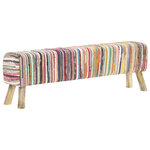 vidaXL Banc 160 cm Multicolore Tissu chindi
