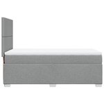 vidaXL Sommier à lattes de lit et matelas Gris clair 90x190 cm Tissu