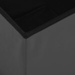 vidaXL Tabourets de rangement pliables lot de 2 gris PVC