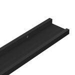 vidaXL Étagères à rebord pour cadre photo 2 Pièces Noir 60x9x3 cm MDF