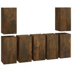 vidaXL Meubles TV 7 Pièces Chêne fumé 30 5x30x60 cm Bois d'ingénierie