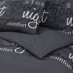 vidaXL Ensemble de housse de couette Noir 220x240 cm Coton