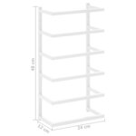 vidaXL Porte-serviette Blanc 24x12x48 cm Acier