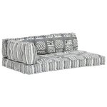 vidaXL Coussin de canapé palette Gris Tissu Patchwork