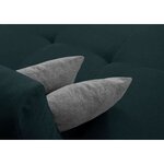Canapé d'angle convertible réversible + coffre de rangement - Tissu Bleu - 289 x 94/188 x 88 cm - INDIAN