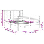vidaXL Cadre de lit sans matelas 140x200 cm bois massif