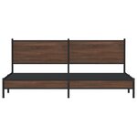 vidaXL Cadre de lit en métal sans matelas chêne marron 193x203 cm