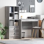 vidaXL Bureau avec rangement en gris sonoma