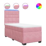 vidaXL Sommier à lattes de lit et matelas Rose 80x200 cm Velours