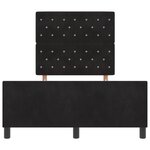 Cadre de lit en velours noir 120x190 cm