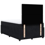 vidaXL Sommier à lattes de lit avec matelas noir 120x190 cm velours