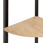 vidaXL Étagère d'angle 3 niveaux Marron clair et noir 45 5x31 5x120 cm