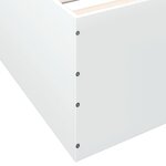 vidaXL Cadre de lit blanc 100x200 cm bois d'ingénierie