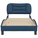 vidaXL Cadre de lit sans matelas bleu 90x200 cm tissu