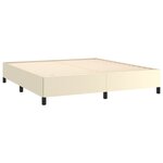 vidaXL Cadre de lit sans matelas crème 180x200 cm similicuir