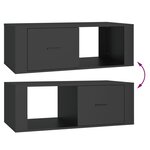 vidaXL Table basse Noir 100x50 5x35 cm Bois d'ingénierie