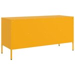 vidaXL Meuble TV jaune moutarde 100 5x39x50 5 cm acier laminé à froid