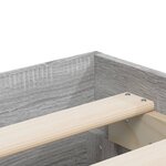 vidaXL Cadre de lit avec tiroirs sans matelas sonoma gris 120x190 cm