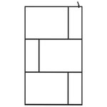 vidaXL Paroi de douche avec étagère Noir 115x195cm Verre ESG&Aluminium