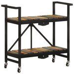 vidaXL Chariot de cuisine 87x36x81 cm Bois massif de récupération