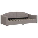 vidaXL Lit de jour avec gigogne et tiroirs taupe 80x200 cm tissu