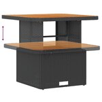 vidaXL Ensemble de canapé de jardin 11 pièces avec coussins Noir Rotin synthétique Acacia