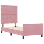 Lit vidaXL Rose 80x200 cm Velours