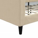 vidaXL Lit de repos sans matelas crème 80x200 cm tissu